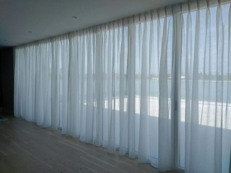 waves fold curtain poles