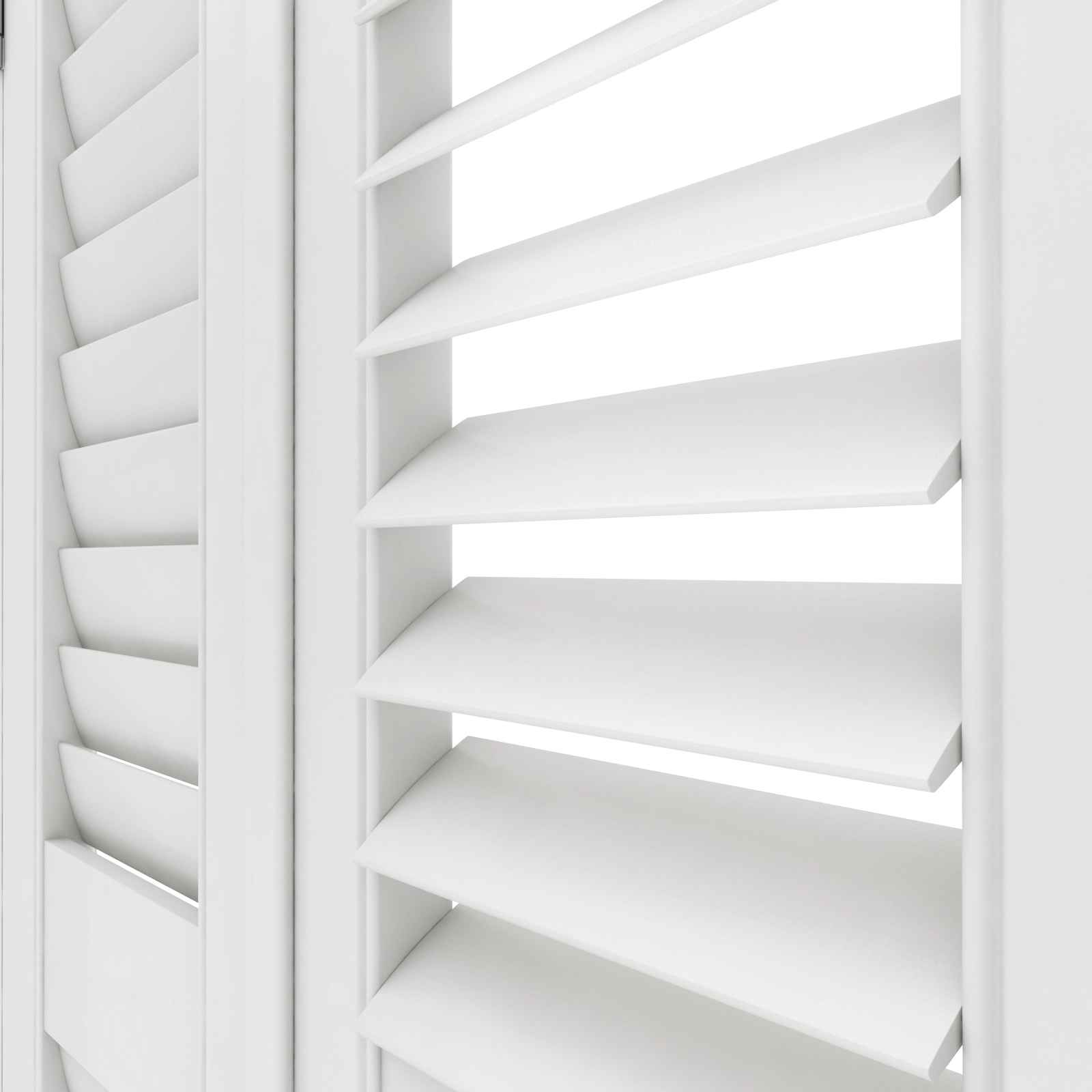 White Wooden shutter blinds