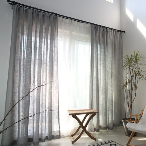 grey sheer curtain